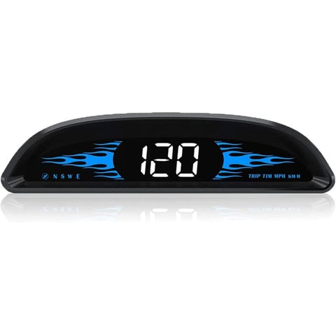 Darrahopens Auto Accessories > Auto Accessories Others > Automotive Gauges Car HUD GPS Speedometer, Universal Windshield Display with Overspeed Alarm, USB Plug and Play, 4 Inch