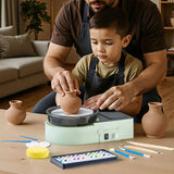 Darrahopens Auto Accessories > Auto Accessories Others > Automotive Gauges VEVOR Mini Pottery Wheel, 158 mm Turntable, Forward and Reverse Rotation, Adjustable Speed, Electric Clay Wheel for Kids and Adults, with Clay Shaping Tools, for Home DIY, Pottery Classes, Green