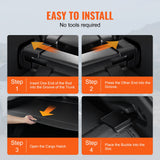 Darrahopens Auto Accessories > Auto Accessories Others > Automotive Gauges VEVOR Retractable Cargo Cover for Toyota, Upgraded Waterproof Trunk Cover Security Shield Shade for Toyota RAV4 2019-2025 5-Seater, UV Resistant Rear Trunk Cover, Aluminum Alloy & PVC Leather Texture