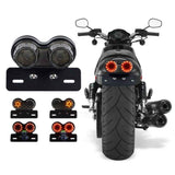 Darrahopens Auto Accessories > Auto Accessories Others > Automotive Lights 10W 20-LED Motorcycle Tail Light Integrated Driving&Brake Light Turn Signal Lamp With License Plate Bracket