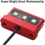 Darrahopens Auto Accessories > Auto Accessories Others > Automotive Lights 1Pc Cnc Motorcycle License Plate Light, Universal 12V Motorcycle LED Rear Brake Tail Light Lamp, White Light, Aluminum