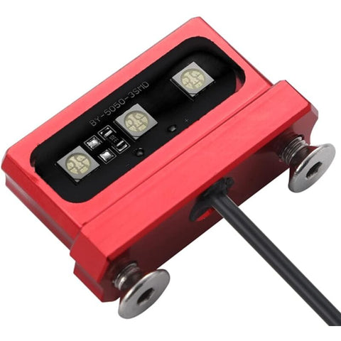 Darrahopens Auto Accessories > Auto Accessories Others > Automotive Lights 1Pc Cnc Motorcycle License Plate Light, Universal 12V Motorcycle LED Rear Brake Tail Light Lamp, White Light, Aluminum