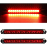 Darrahopens Auto Accessories > Auto Accessories Others > Automotive Lights 2 pcs 12-24V 15 LED Trailer Brake Tail Light Bar Waterproof Rear Lights Running Lights Identification Light For Offroad