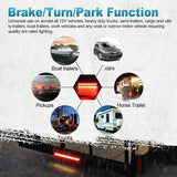 Darrahopens Auto Accessories > Auto Accessories Others > Automotive Lights 2 pcs 12V 15 LED Trailer Brake Tail Light Bar Waterproof Rear Lights Running Lights Identification Light For Offroad