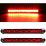Darrahopens Auto Accessories > Auto Accessories Others > Automotive Lights 2 pcs 12V 15 LED Trailer Brake Tail Light Bar Waterproof Rear Lights Running Lights Identification Light For Offroad