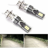 Darrahopens Auto Accessories > Auto Accessories Others > Automotive Lights 2 pcs LED Headlight Bulb, 2525 12LED Car Vehicle Headlight Replacement For H3 Headlight Bulb Dc12V-24V White 6500K-7500K
