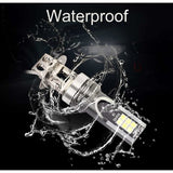 Darrahopens Auto Accessories > Auto Accessories Others > Automotive Lights 2 pcs LED Headlight Bulb, 2525 12LED Car Vehicle Headlight Replacement For H3 Headlight Bulb Dc12V-24V White 6500K-7500K