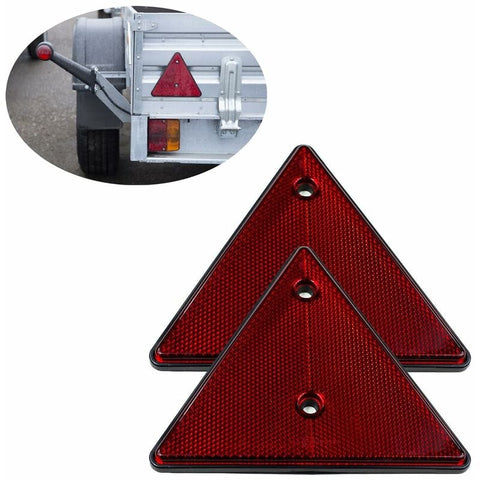 Darrahopens Auto Accessories > Auto Accessories Others > Automotive Lights 2 pcs Set Screw-On Triangle Trailer Reflectors