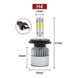 Darrahopens Auto Accessories > Auto Accessories Others > Automotive Lights H4 9003 2000W 300000LM LED Headlight kit Lamp Bulbs Globes High Low Beam Upgrade