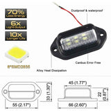 Darrahopens Auto Accessories > Auto Accessories Others > Automotive Lights Universal 6LED LED License Plate Light Door Step Light For Trailer Rv Truck 2 Pack