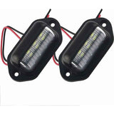 Darrahopens Auto Accessories > Auto Accessories Others > Automotive Lights Universal 6LED LED License Plate Light Door Step Light For Trailer Rv Truck 2 Pack