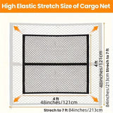Darrahopens Auto Accessories > Auto Accessories Others > Automotive Loading Ramps High-elasticity truck bed net, cargo net for pickup truck bed, stretchable mesh organizer for pickup truck trunk bed, suitable for daily light loads in trucks