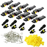 Darrahopens Auto Accessories > Auto Accessories Others > Automotive Parts 10 Set 2 Pin Waterproof Car Electrical Wire Sealed Connector Plug Cable 12V Kit
