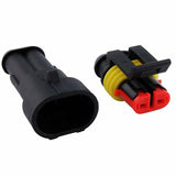 Darrahopens Auto Accessories > Auto Accessories Others > Automotive Parts 10 Set 2 Pin Waterproof Car Electrical Wire Sealed Connector Plug Cable 12V Kit