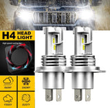 Darrahopens Auto Accessories > Auto Accessories Others > Automotive Parts 2 Pack H4 LED Headlight Bulbs 6000K White 9600LM High Low Beam Canbus Ready
