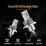 Darrahopens Auto Accessories > Auto Accessories Others > Automotive Parts 2 Pack H4 LED Headlight Bulbs 6000K White 9600LM High Low Beam Canbus Ready