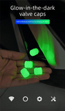 Darrahopens Auto Accessories > Auto Accessories Others > Automotive Parts 2 Packs of 4 Blue Luminous Tyre Valve Caps Glow in The Dark Universal Wheel Air Dust Covers for Cars Bikes Motorcycles Scooters One-Piece Design