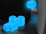 Darrahopens Auto Accessories > Auto Accessories Others > Automotive Parts 2 Packs of 4 Blue Luminous Tyre Valve Caps Glow in The Dark Universal Wheel Air Dust Covers for Cars Bikes Motorcycles Scooters One-Piece Design