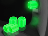 Darrahopens Auto Accessories > Auto Accessories Others > Automotive Parts 2 Packs of 4 Green Luminous Tyre Valve Caps Glow in The Dark Universal Wheel Air Dust Covers for Cars Bikes Motorcycles Scooters One-Piece Design