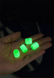 Darrahopens Auto Accessories > Auto Accessories Others > Automotive Parts 2 Packs of 4 Yellow Luminous Tyre Valve Caps Glow in The Dark Universal Wheel Air Dust Covers for Cars Bikes Motorcycles Scooters One-Piece Design