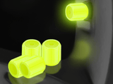 Darrahopens Auto Accessories > Auto Accessories Others > Automotive Parts 2 Packs of 4 Yellow Luminous Tyre Valve Caps Glow in The Dark Universal Wheel Air Dust Covers for Cars Bikes Motorcycles Scooters One-Piece Design