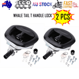Darrahopens Auto Accessories > Auto Accessories Others > Automotive Parts 2 pcs Tail T Handle Lock Compression Latch Black For Trailer Ute Canopy Toolbox