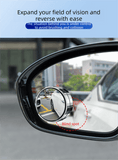 Darrahopens Auto Accessories > Auto Accessories Others > Automotive Parts 2Pcs Car Blind Spot Mirrors Suction Cup Vacuum Adsorption 360 Adjustable Round Rear View Convex Mirror Waterproof Sliver Frame for Cars SUVs