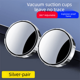 Darrahopens Auto Accessories > Auto Accessories Others > Automotive Parts 2Pcs Car Blind Spot Mirrors Suction Cup Vacuum Adsorption 360 Adjustable Round Rear View Convex Mirror Waterproof Sliver Frame for Cars SUVs