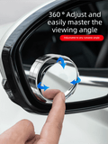 Darrahopens Auto Accessories > Auto Accessories Others > Automotive Parts 2Pcs Car Blind Spot Mirrors Suction Cup Vacuum Adsorption 360 Adjustable Round Rear View Convex Mirror Waterproof Sliver Frame for Cars SUVs