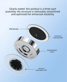 Darrahopens Auto Accessories > Auto Accessories Others > Automotive Parts 2Pcs Car Blind Spot Mirrors Suction Cup Vacuum Adsorption 360 Adjustable Round Rear View Convex Mirror Waterproof White Frame for Cars SUVs