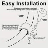 Darrahopens Auto Accessories > Auto Accessories Others > Automotive Parts 2PCS Car Steering Wheel Booster Auxiliary Ball One Hand Turn Saver Driving Aid