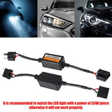 Darrahopens Auto Accessories > Auto Accessories Others > Automotive Parts 2PCS H4 CANBUS LED Headlight Decoder Anti Flicker Error Canceller Load Resistor