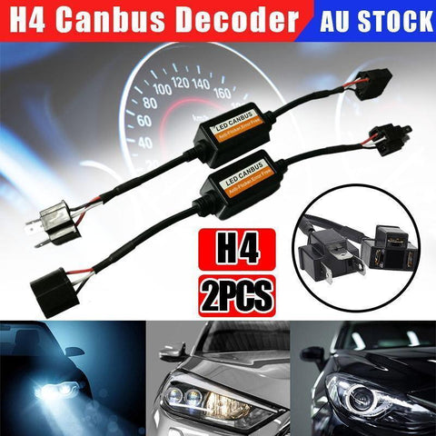 Darrahopens Auto Accessories > Auto Accessories Others > Automotive Parts 2PCS H4 CANBUS LED Headlight Decoder Anti Flicker Error Canceller Load Resistor