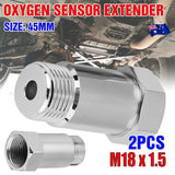 Darrahopens Auto Accessories > Auto Accessories Others > Automotive Parts 2X 45Mm O2 02 Oxygen Sensor Extender M18 X 1.5 Cel Fix Extension Spacer Adapter