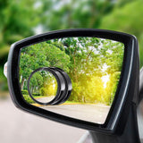 Darrahopens Auto Accessories > Auto Accessories Others > Automotive Parts 2X Blind Spot Car Mirror 360 Wide Angle Adjustable Rear Side View Convex Black