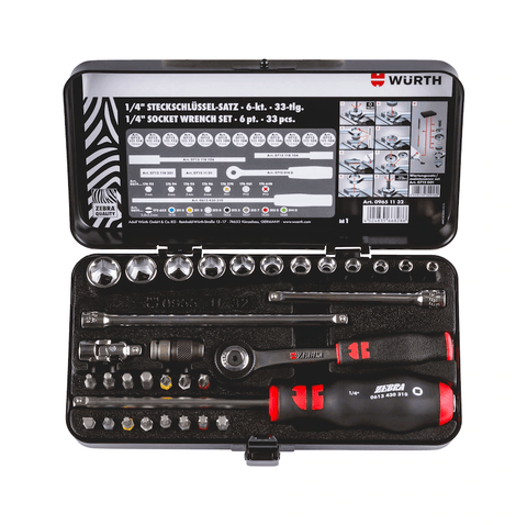 Darrahopens Auto Accessories > Auto Accessories Others > Automotive Parts 33-pc-set Socket Wrench 1/4 inch Assortment Set Travel Tool Kit Multi Socket In Australia - Darrahopens