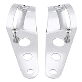 Darrahopens Auto Accessories > Auto Accessories Others > Automotive Parts 35-43mm Motorcycle Headlight Mount Bracket Fork Tube Clamp Kit Chrome for Chopper Cafe Racer