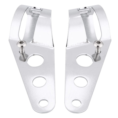 Darrahopens Auto Accessories > Auto Accessories Others > Automotive Parts 35-43mm Motorcycle Headlight Mount Bracket Fork Tube Clamp Kit Chrome for Chopper Cafe Racer