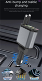 Darrahopens Auto Accessories > Auto Accessories Others > Automotive Parts 4-in-1 Retractable Car Charger Adapter 120W Dual Type-C Cables Starry Sky Projector Fast Charging for iPhone 15/16 Samsung Pixel