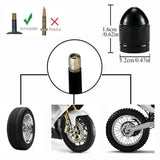 4-Pack Black Aluminum Car Tyre Valve Stem Caps – Heavy Duty Dustproof Air Valve Covers with Internal Anti-Seize Plastic Lining for Cars SUVs Trucks