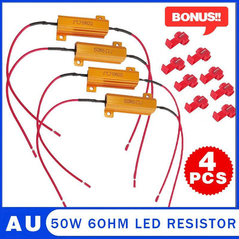 Darrahopens Auto Accessories > Auto Accessories Others > Automotive Parts 4X 50W Led Load Resistor 12V Lights Front Rear Indicator Hyper Flash Car 4Wd Ute