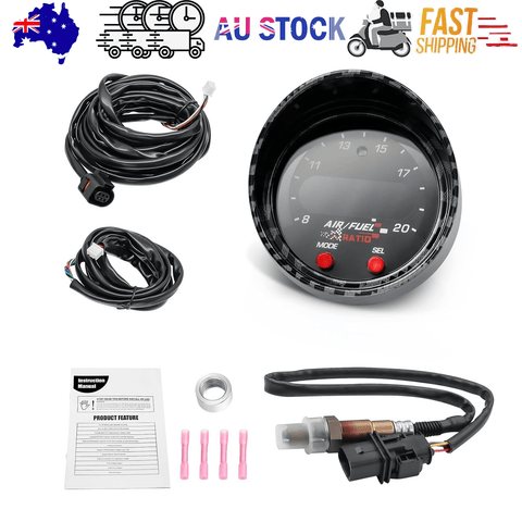 Darrahopens Auto Accessories > Auto Accessories Others > Automotive Parts 52mm AFR O2 UEGO Wideband Air Fuel Ratio Gauge Kit 30-0300 LSU 4.9 Probe Sensor