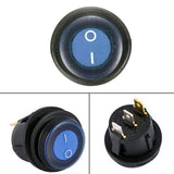 Darrahopens Auto Accessories > Auto Accessories Others > Automotive Parts 5Pcs/Set 12V 20A Car Spst Auto Marine Boat Round On/Off Rocker Waterproof Switch