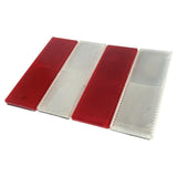Darrahopens Auto Accessories > Auto Accessories Others > Automotive Parts 6 X Red Amber White Trailer Reflectors 15 X 5 Cm Self Adhesive Reflector Caravan