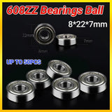 Darrahopens Auto Accessories > Auto Accessories Others > Automotive Parts 608ZZ ABEC-5 Ball Bearings 8x22x7mm for CNC 3D Printers Skateboards 10 to 50pcs - 10PCS
