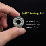 Darrahopens Auto Accessories > Auto Accessories Others > Automotive Parts 608ZZ ABEC-5 Ball Bearings 8x22x7mm for CNC 3D Printers Skateboards 10 to 50pcs - 10PCS