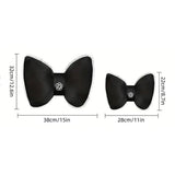 Darrahopens Auto Accessories > Auto Accessories Others > Automotive Parts Black Bowknot Neck Pillow Plush Bow Tie Soft Plush Car Headrest Waist Support - Waist