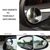 Darrahopens Auto Accessories > Auto Accessories Others > Automotive Parts Blind Spot Mirrors - Round, frameless, 360° rotating mirror - Adjustable, high-resolution convex glass mirror - Maximizes rear visibility - Universal design - Suitable for cars, SUVs and trucks - Improves driving safety