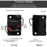 Darrahopens Auto Accessories > Auto Accessories Others > Automotive Parts Car Circuit Breaker 30A - 150A, Dc 12V - 48V Waterproof Circuit Breaker With Manual Reset For Auto Car Marine Boat Bike