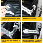 Darrahopens Auto Accessories > Auto Accessories Others > Automotive Parts Car Door Pedal, Car Door Pedal Foot Nail U Car Door Latch Hook Pedal, With Auxiliary Pedal With Safety Hammer (16Cm,